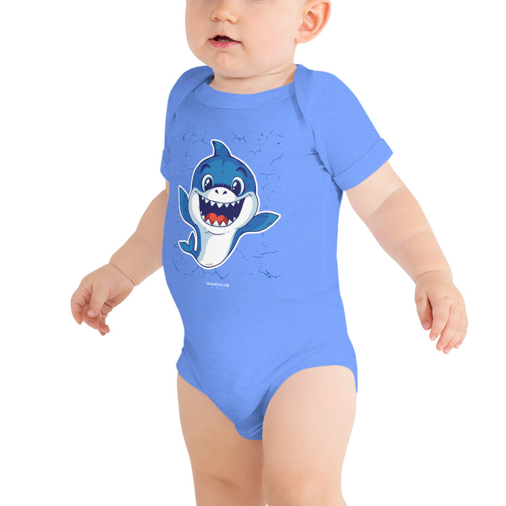 Girls Newborn Baby Shark 2 pack bodysuits