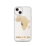 Africa is my DNA | Gold | Clear iPhone Case