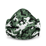 Green White Black Camouflage | Face Mask