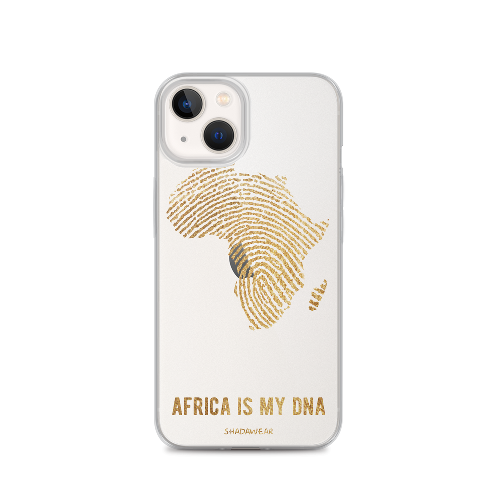 Africa is my DNA | Gold | Clear iPhone Case