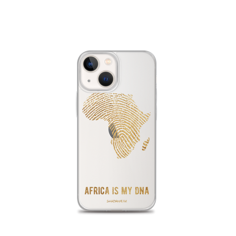 Africa is my DNA | Gold | Clear iPhone Case