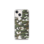 Green Camo | Clear iPhone Case