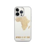 Africa is my DNA | Gold | Clear iPhone Case