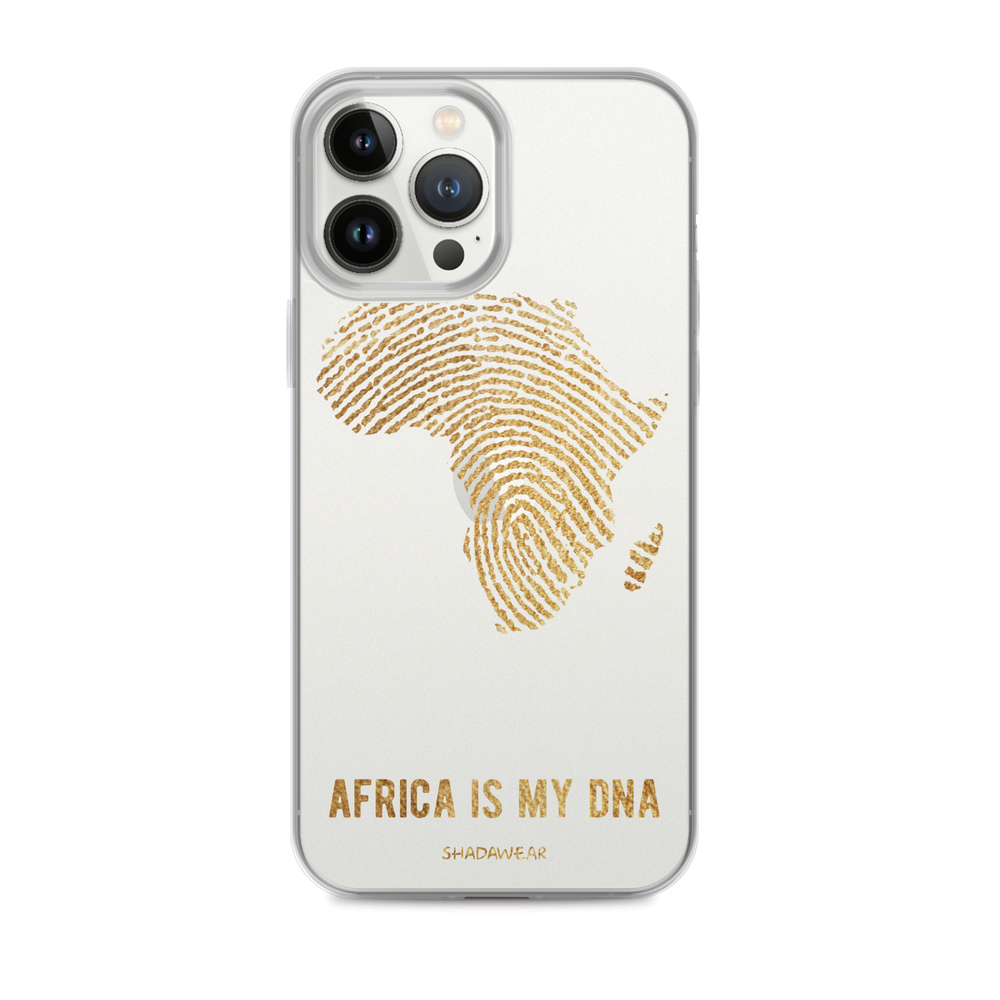 Africa is my DNA | Gold | Clear iPhone Case