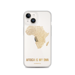 Africa is my DNA | Gold | Clear iPhone Case