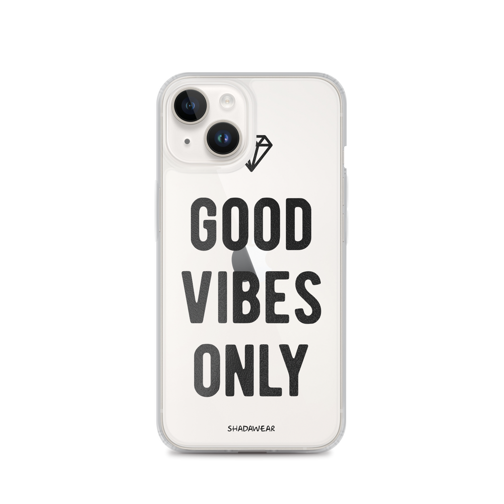 Good Vibes Only Black | Clear iPhone Case