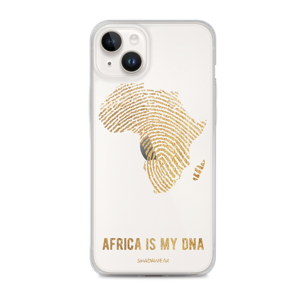 Africa is my DNA | Gold | Clear iPhone Case