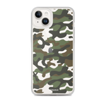 Green Camo | Clear iPhone Case