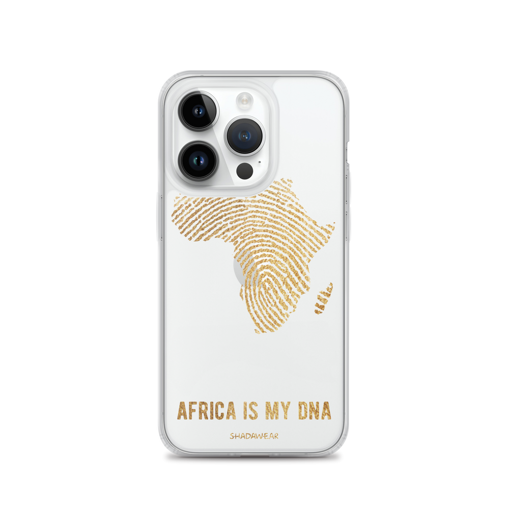 Africa is my DNA | Gold | Clear iPhone Case