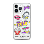 YOLO stickers | Clear iPhone Case