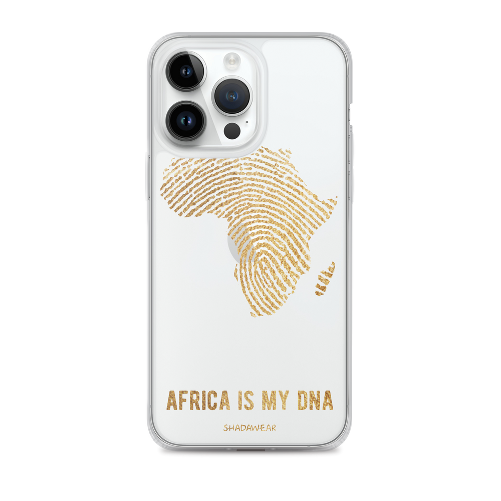 Africa is my DNA | Gold | Clear iPhone Case