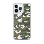 Green Camo | Clear iPhone Case