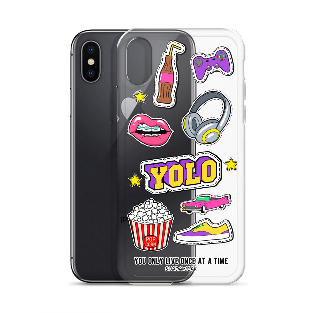 YOLO stickers | Clear iPhone Case