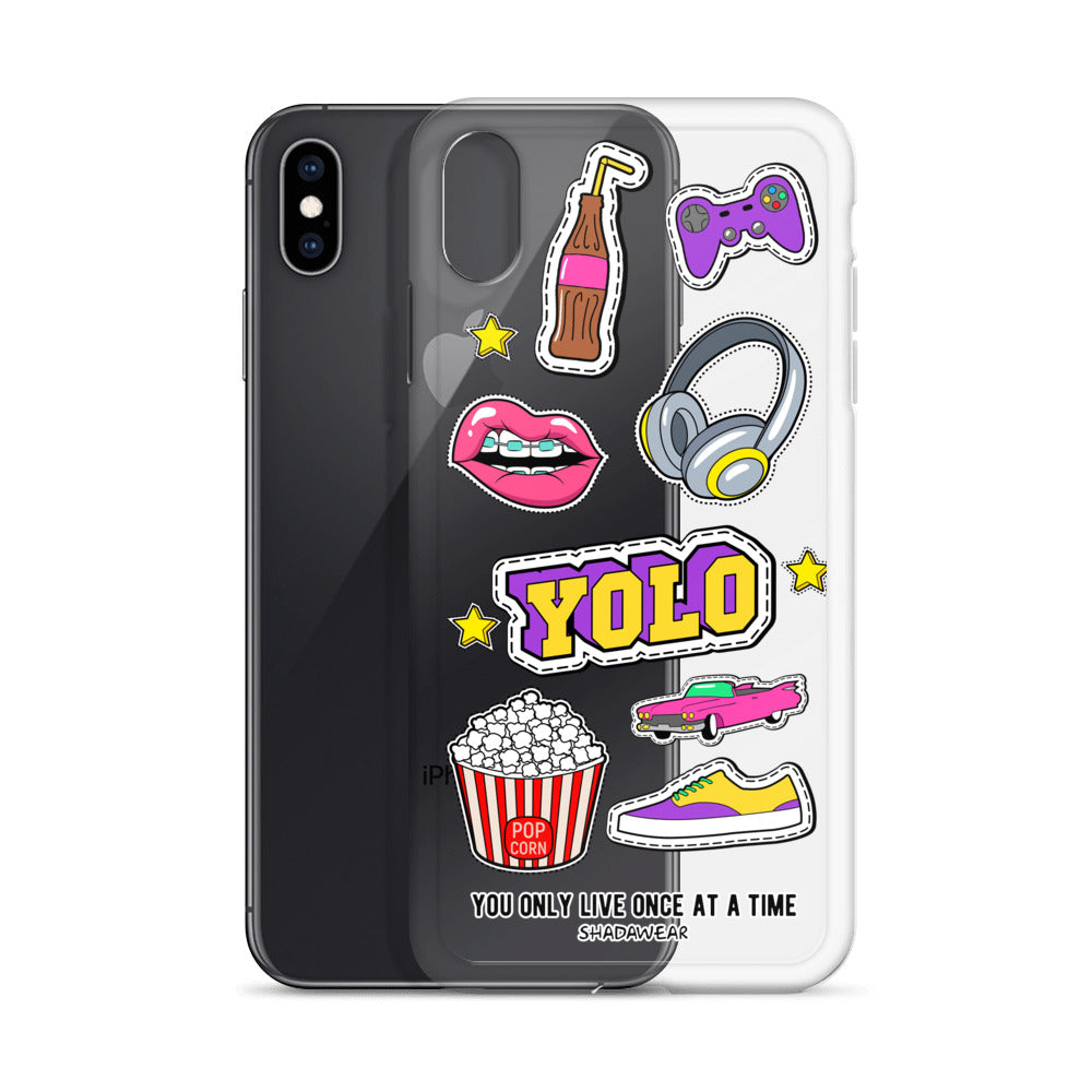 YOLO stickers | Clear iPhone Case