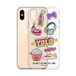 YOLO stickers | Clear iPhone Case