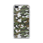 Green Camo | Clear iPhone Case