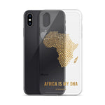 Africa is my DNA | Gold | Clear iPhone Case