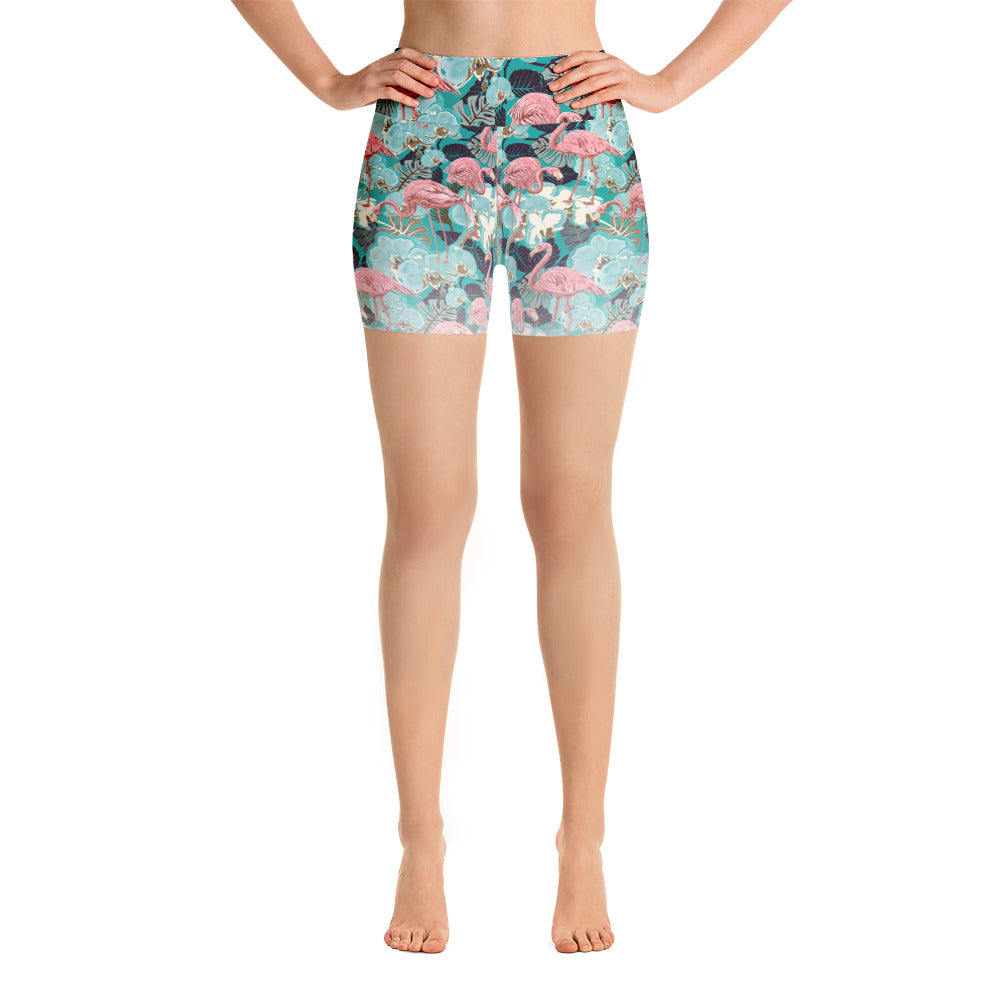 Flamingo | Yoga Shorts