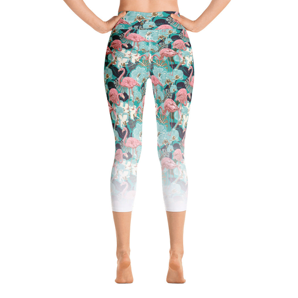 Flamingo | Yoga Capri Leggings