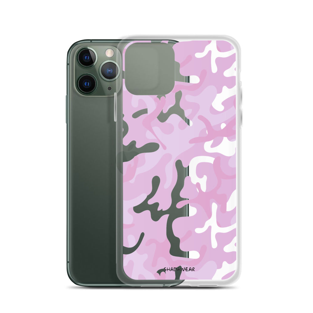 Pink  Camo | Clear iPhone Case