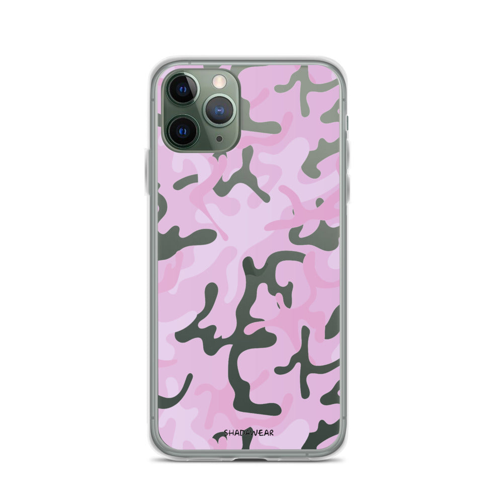 Pink  Camo | Clear iPhone Case