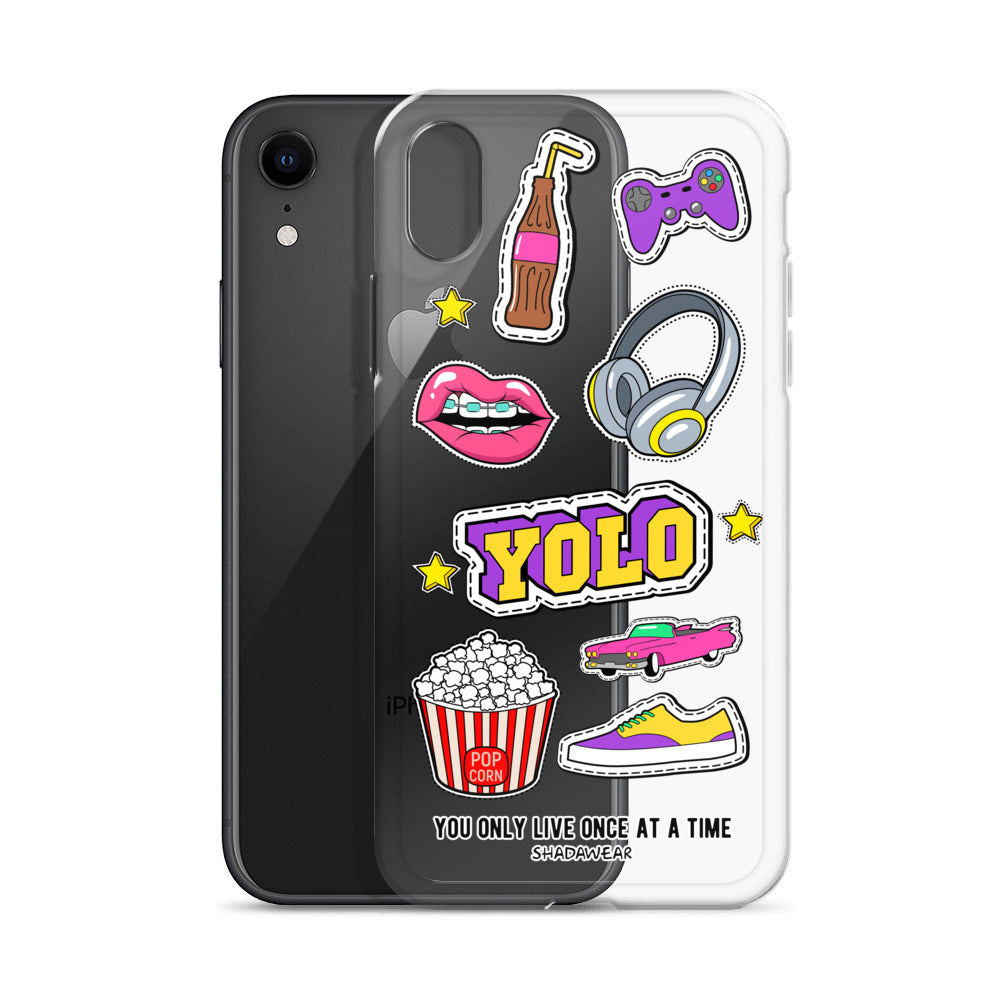 YOLO stickers | Clear iPhone Case