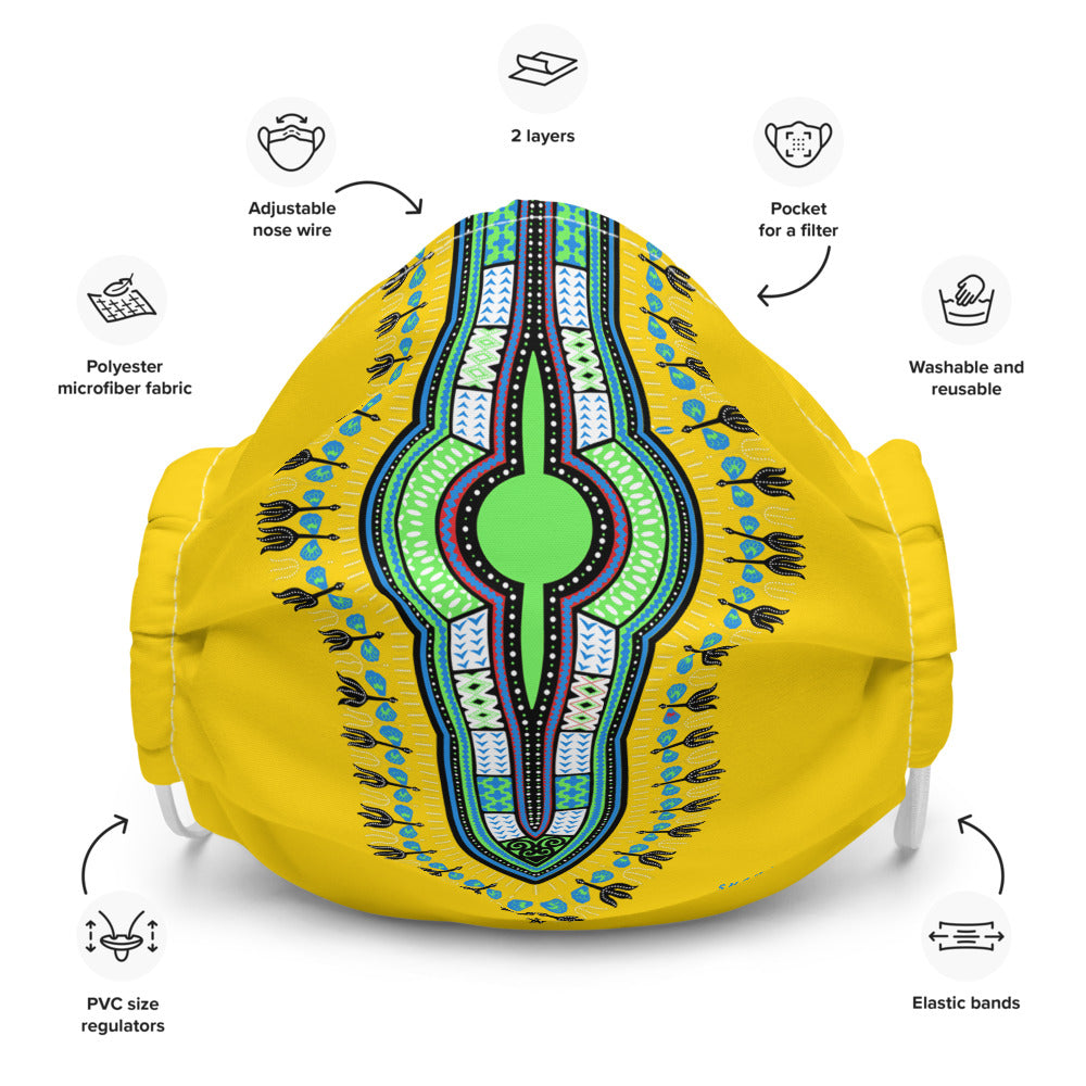 Yellow Dashiki | Face mask