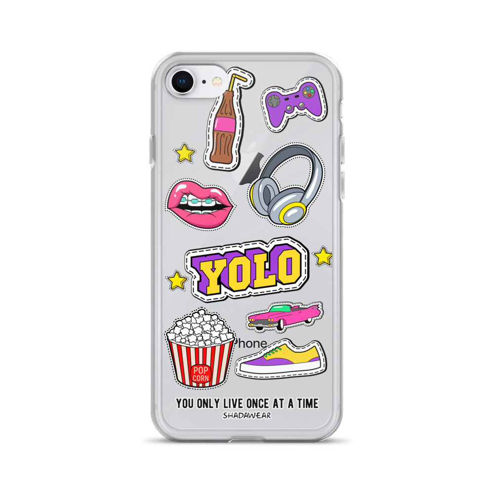 YOLO stickers | Clear iPhone Case