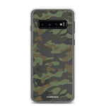 Green Camo | Clear Samsung Case