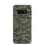 Green Camo | Clear Samsung Case