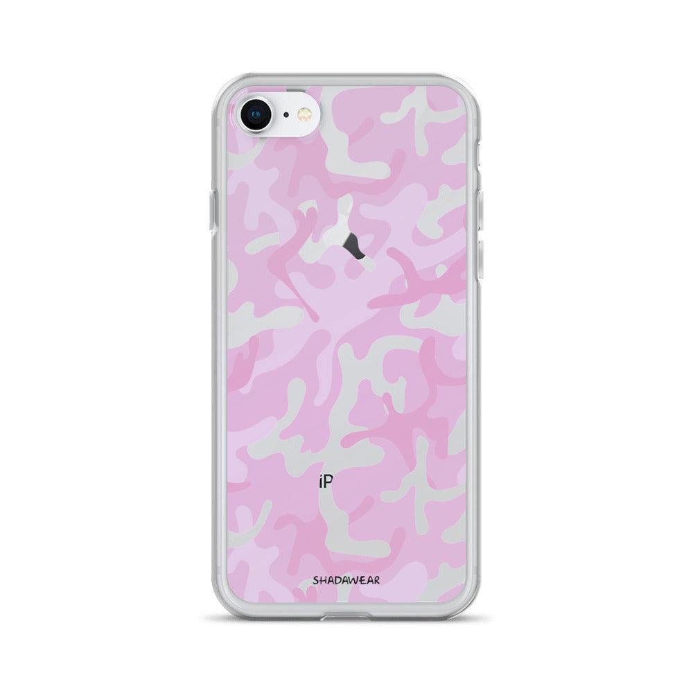 Pink  Camo | Clear iPhone Case