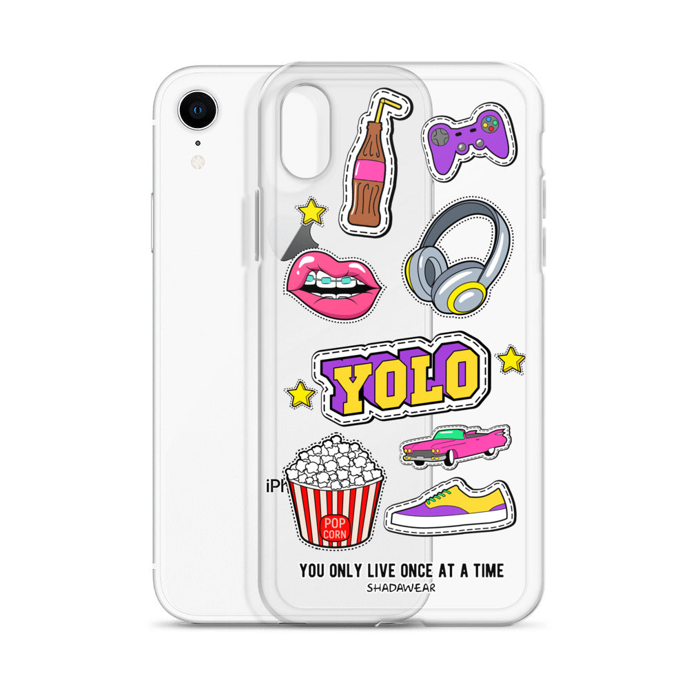 YOLO stickers | Clear iPhone Case