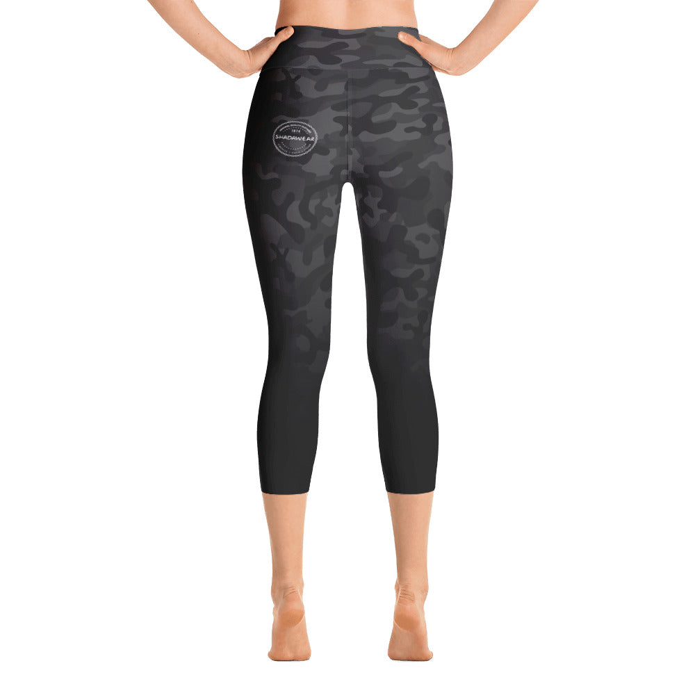 Black Camo | Yoga Capri Leggings