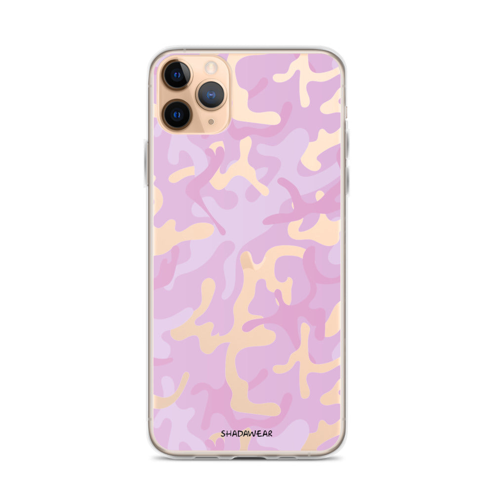 Pink  Camo | Clear iPhone Case