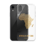 Africa is my DNA | Gold | Clear iPhone Case