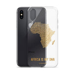 Africa is my DNA | Gold | Clear iPhone Case