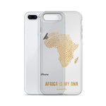 Africa is my DNA | Gold | Clear iPhone Case