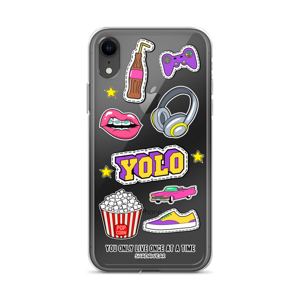 YOLO stickers | Clear iPhone Case