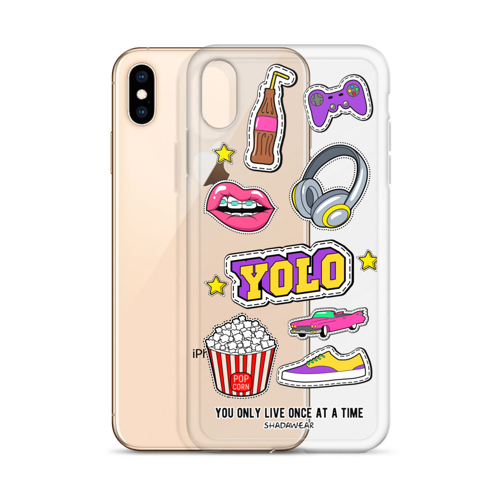 YOLO stickers | Clear iPhone Case