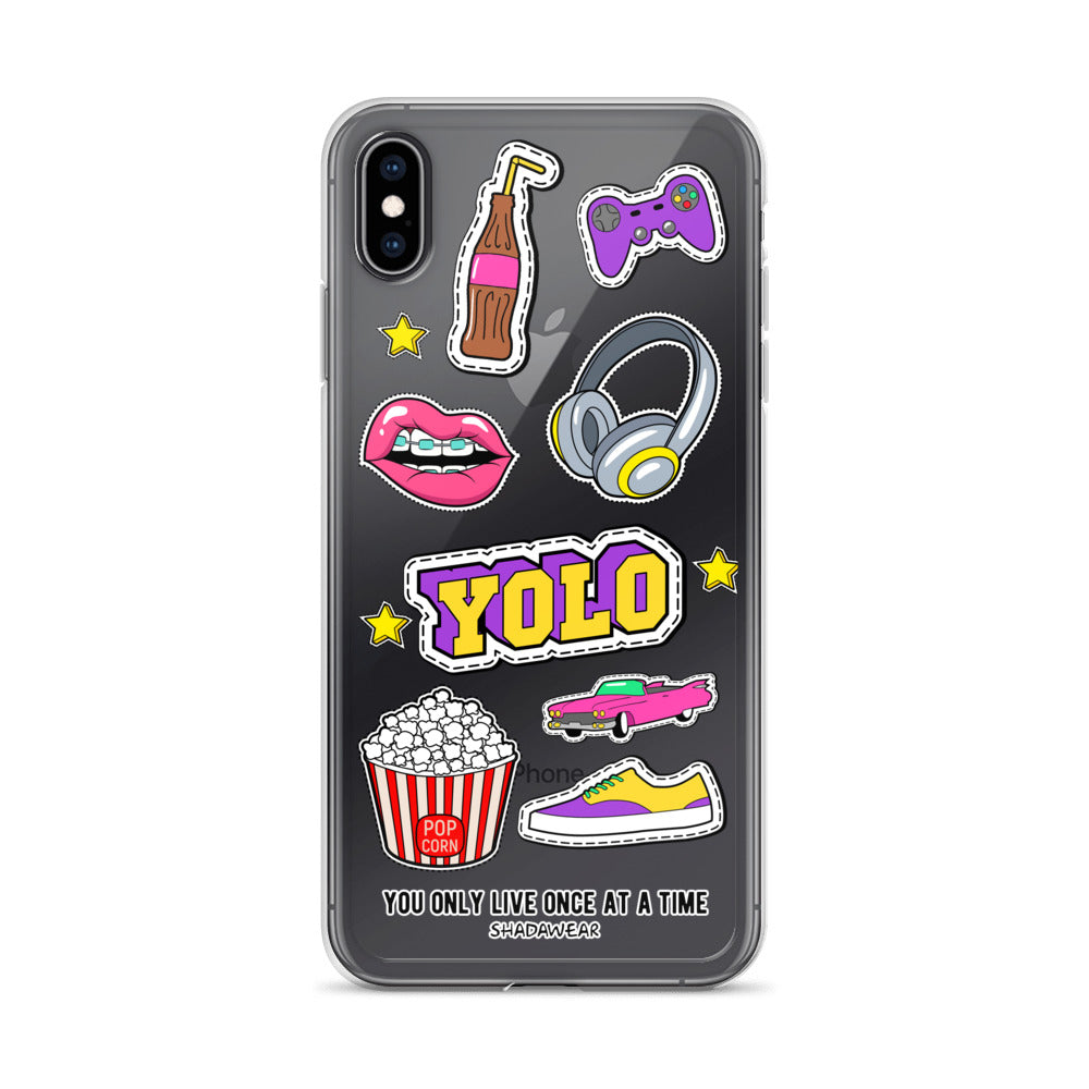 YOLO stickers | Clear iPhone Case