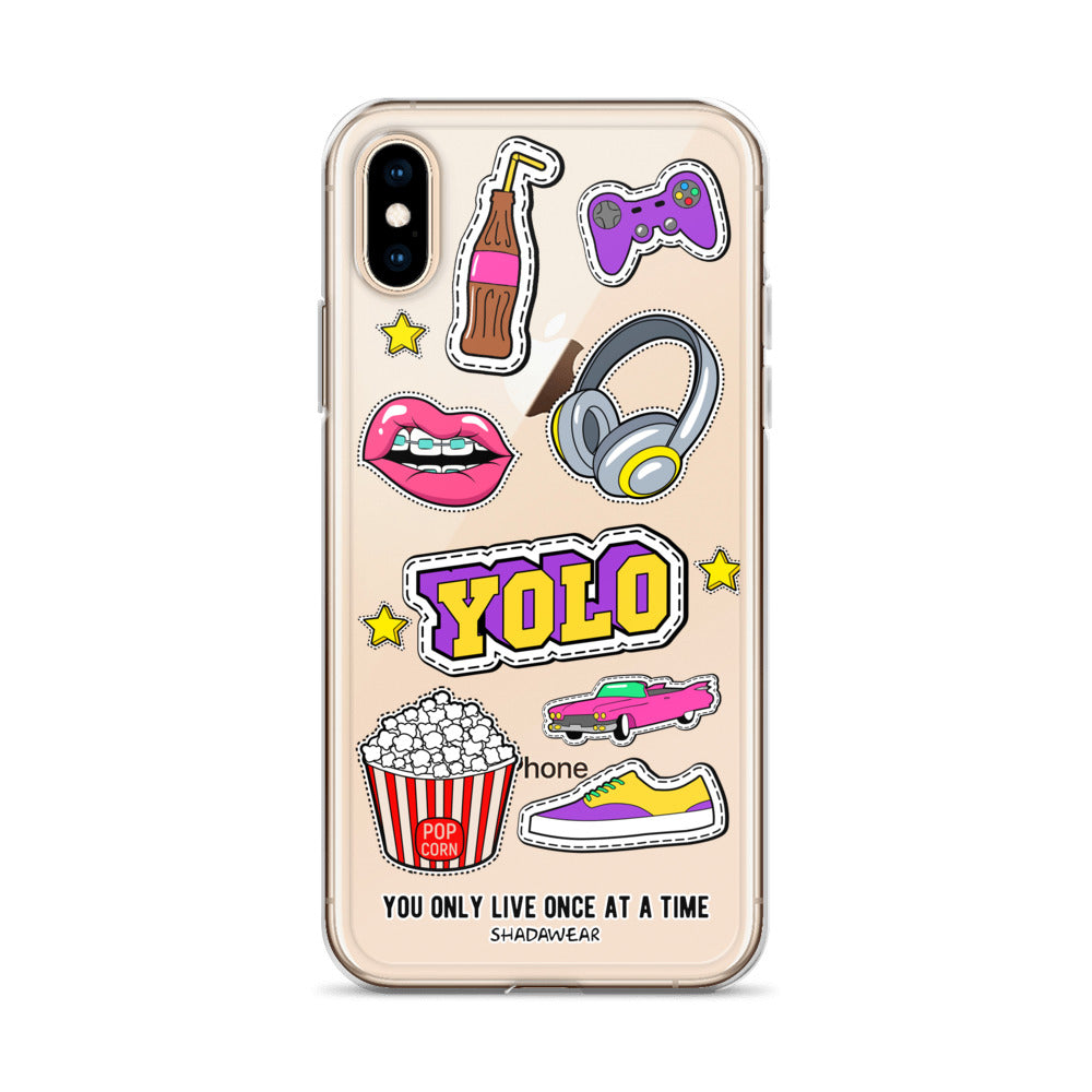 YOLO stickers | Clear iPhone Case