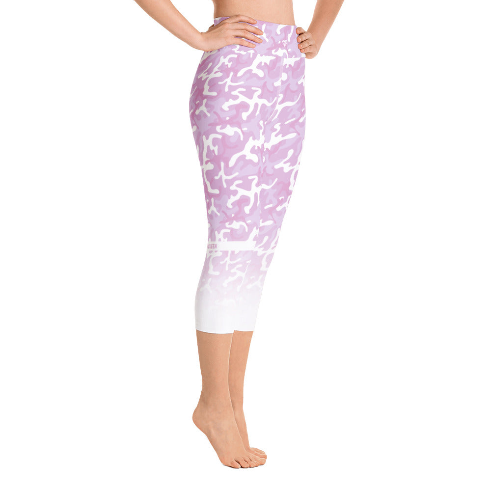 Pink Camo | Yoga Capri Leggings