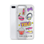 YOLO stickers | Clear iPhone Case