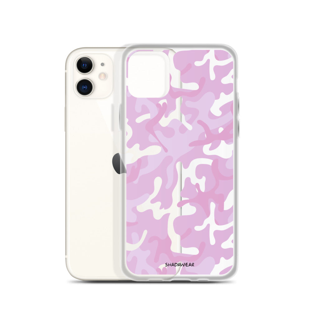 Pink  Camo | Clear iPhone Case